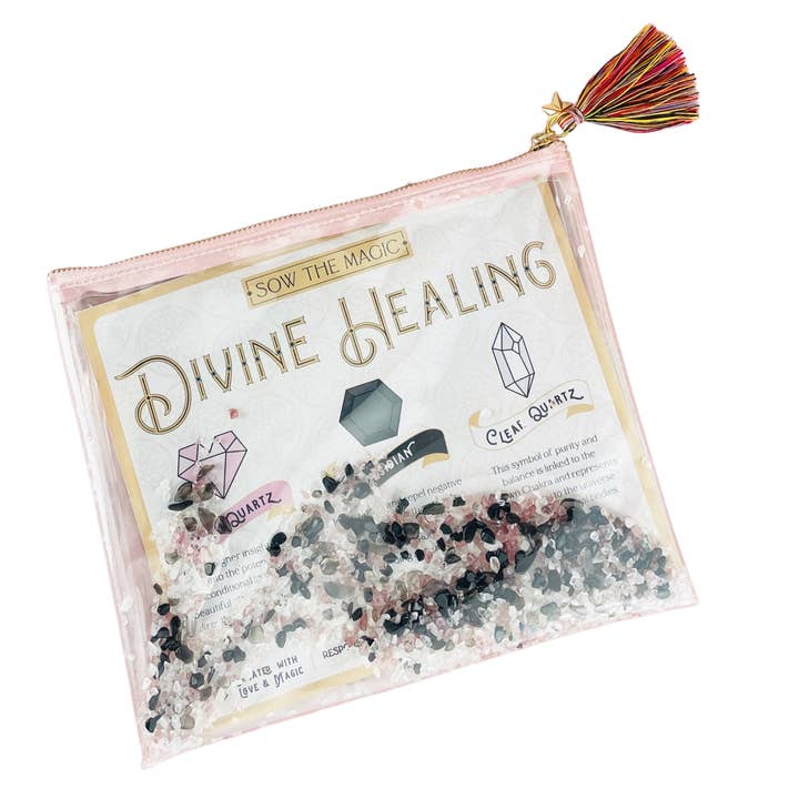 Divine Healing Crystal Gemstone Cosmetic Bag and other Purchase Wholesale crystal pouch. Free Returns & Net 60 Terms on Faire trending on Faire.