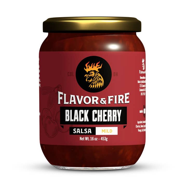 Black Cherry Salsa for wholesale by Flavor & Fire - Madstone - Clamlube Brand Hot Sauce