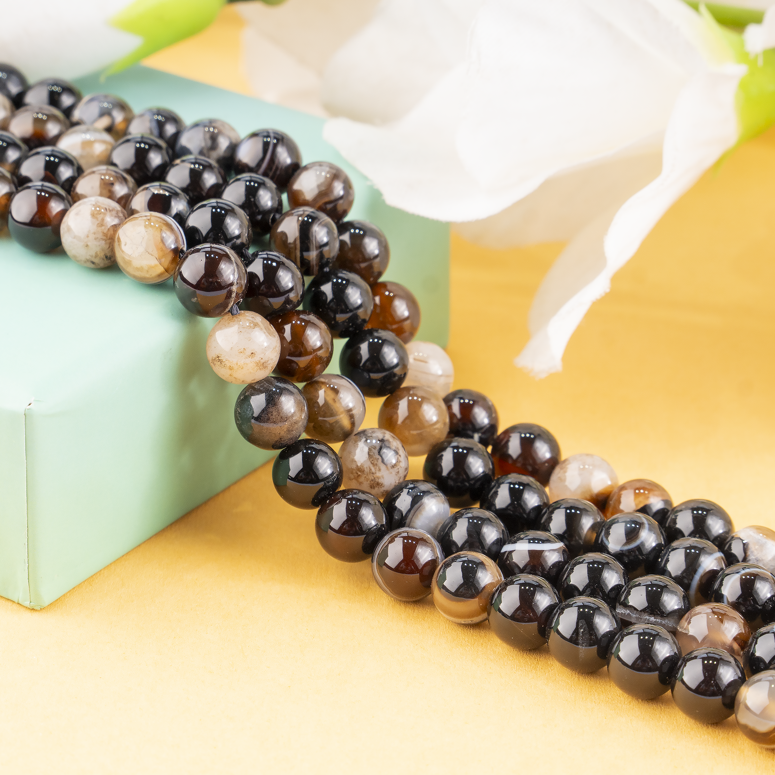 Soothing Crystals Beads - Wholesale Beads - Crystal Jewelry Beads |Black Sulemani Agate |Gemstone Healin11