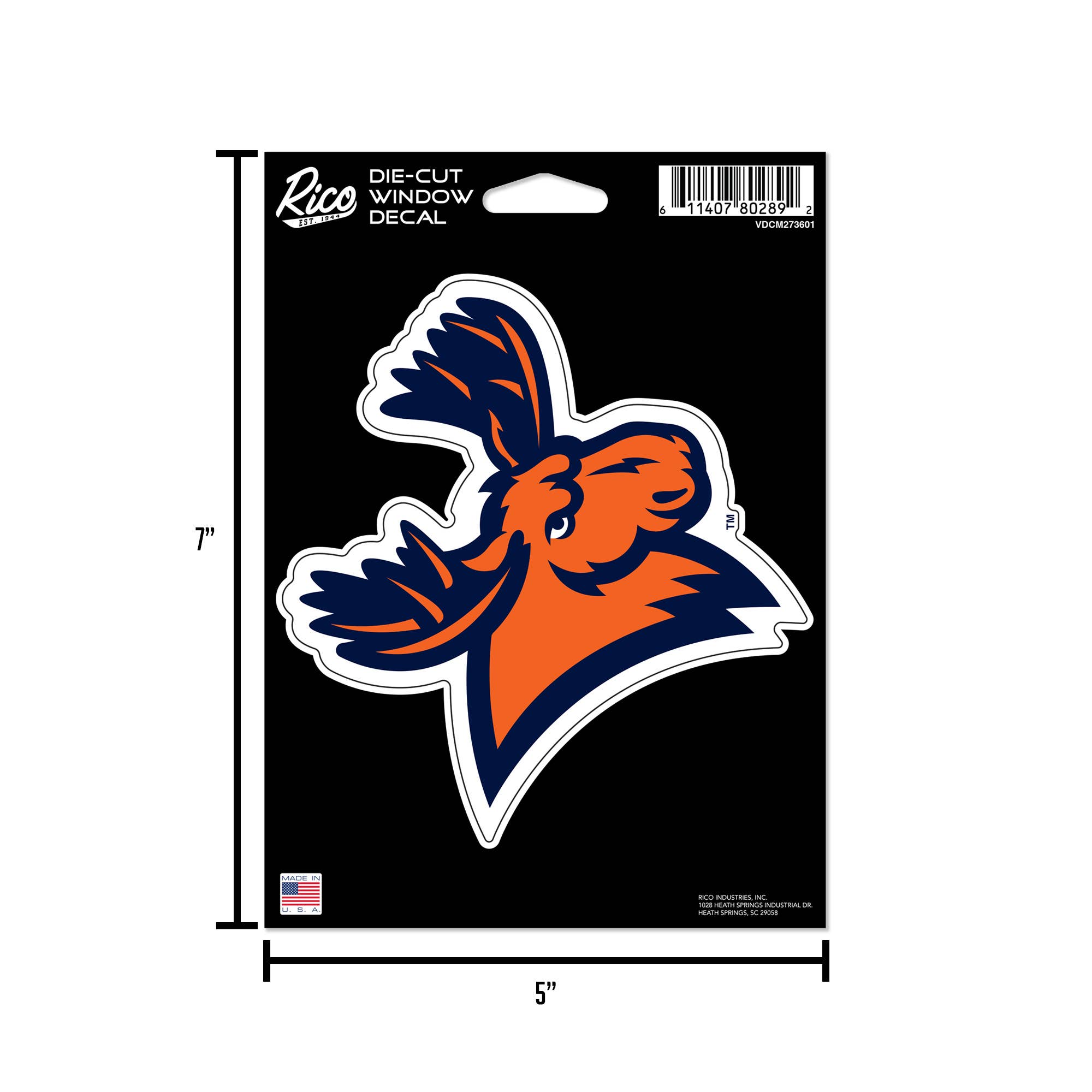 Rico Industries - Vente Breloque décorative pour voiture – unisexe - Autocollant découpé moyen NCAA Utica Pioneers5