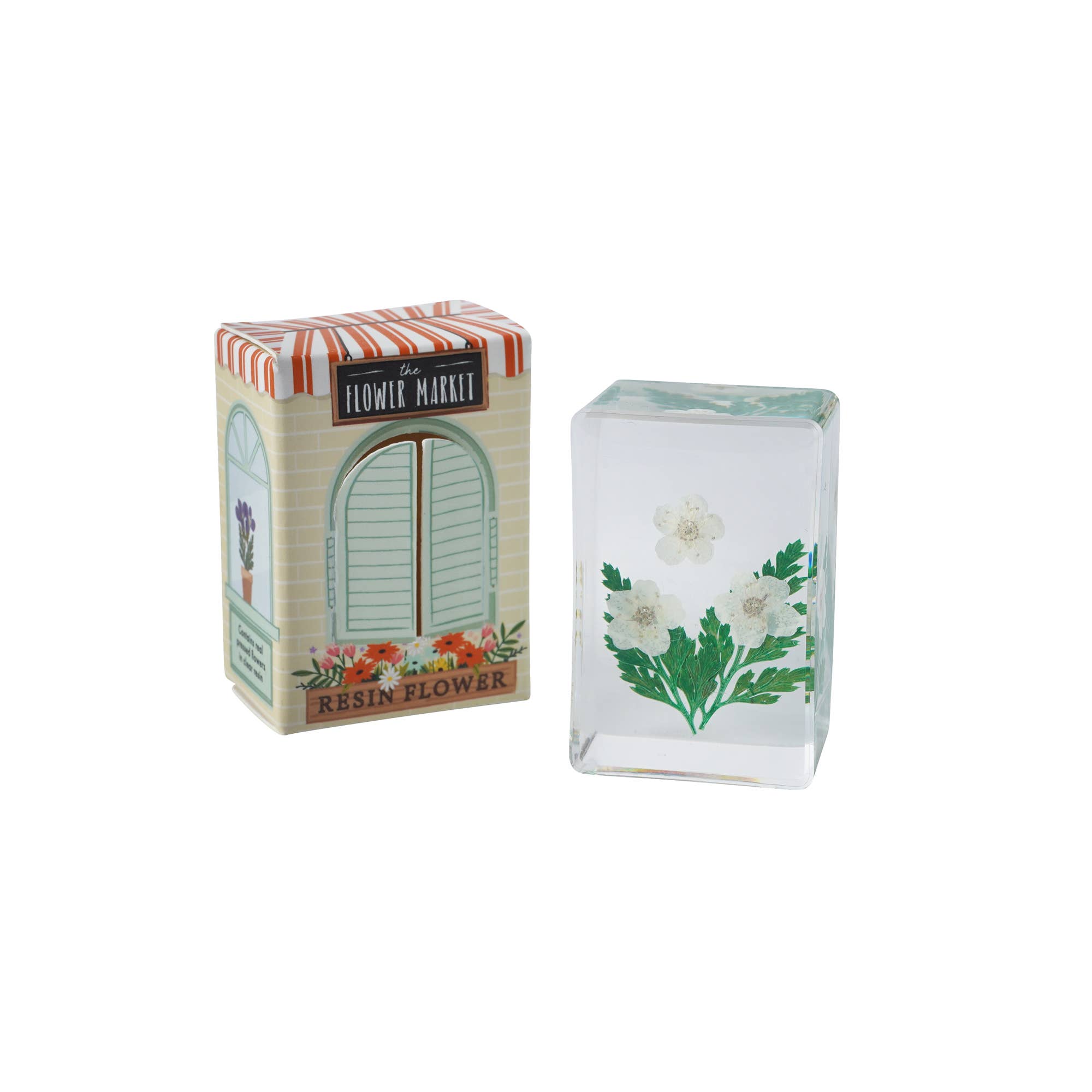 CGB Giftware – wholesale Ornament – The Flower Market 3 White Flowers In Resin Ornament 2