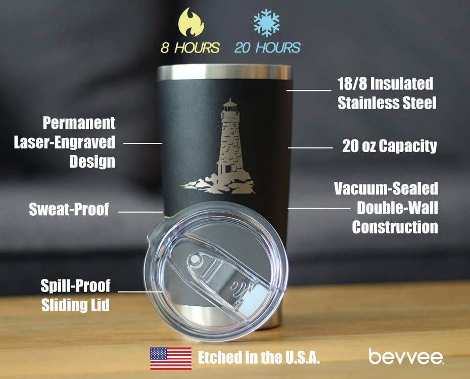 bevvee - Wholesale Insulated Mug/Tumbler - Lighthouse Insulated Travel Tumbler - Lighthouse Gifts9