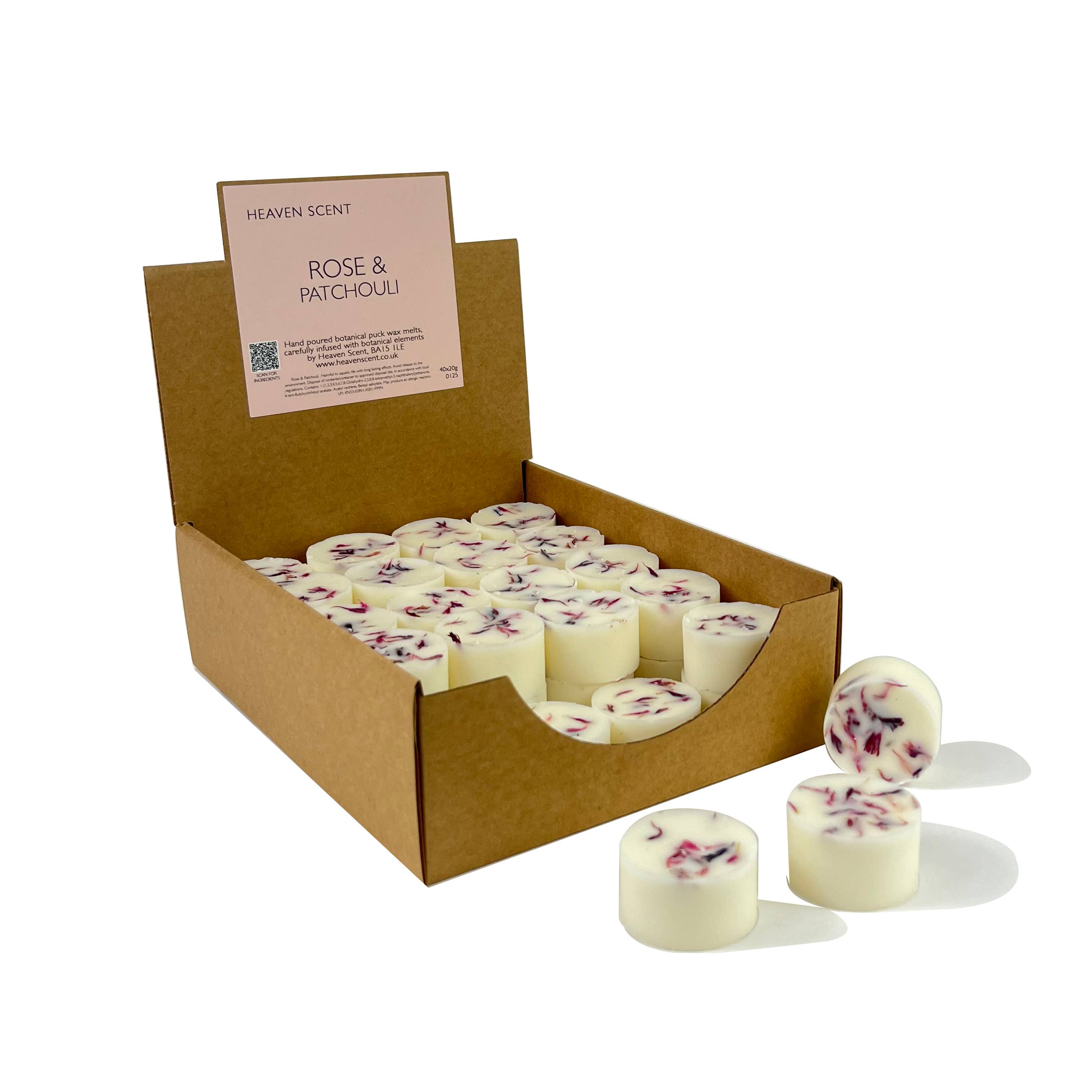 Heaven Scent Incense Ltd - Vendita all'ingrosso Cialde di cera - Botanical Wax Melt Puck, 20 g, confezione da 4012