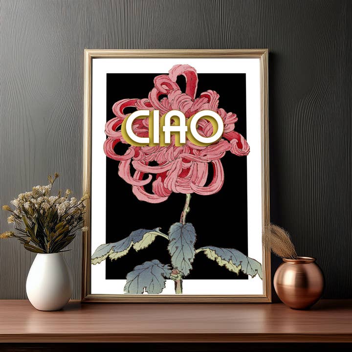 Vintage Flower Art Print – Ciao (A4/A3) for wholesale by delaVision