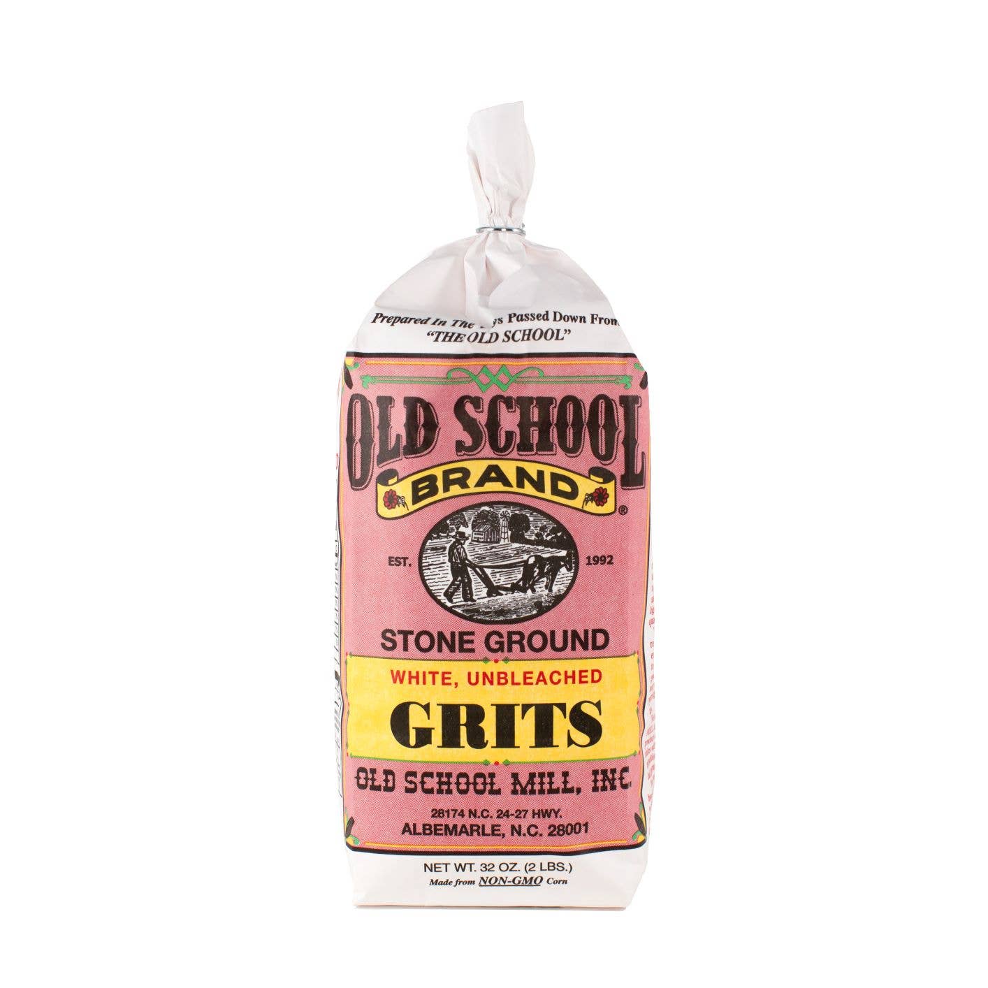 Old School Brand™ - Wholesale Grits - Stone Ground White Grits, 30oz.1