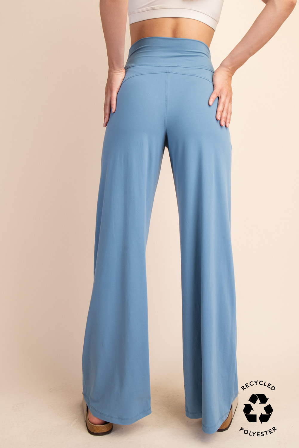 Rae Mode - Wholesale Pants - Women's - RECYCLED BUTTER V WAIST WIDE PANT3