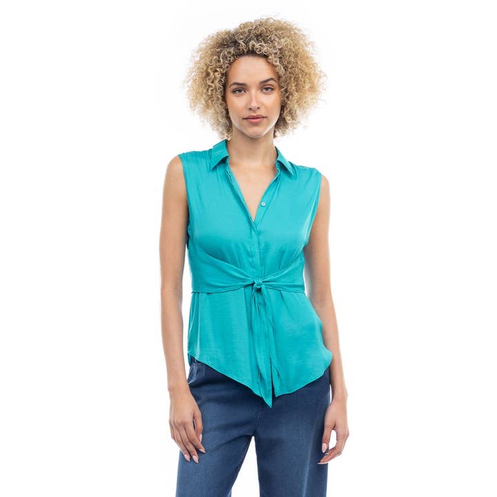 Naked Zebra - Wholesale Tank Top - Women's - Sleeveless Shirt With Front Node Detail