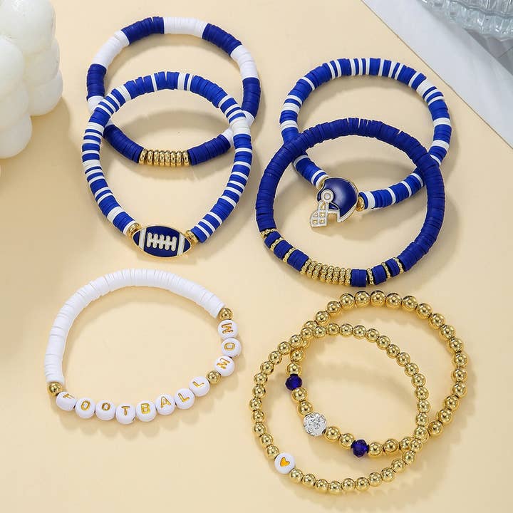 ACCITY - Wholesale Jewelry Set - BRACELET 8-PIECE SET POLYMER CLAY BRACELET_CWMM35129