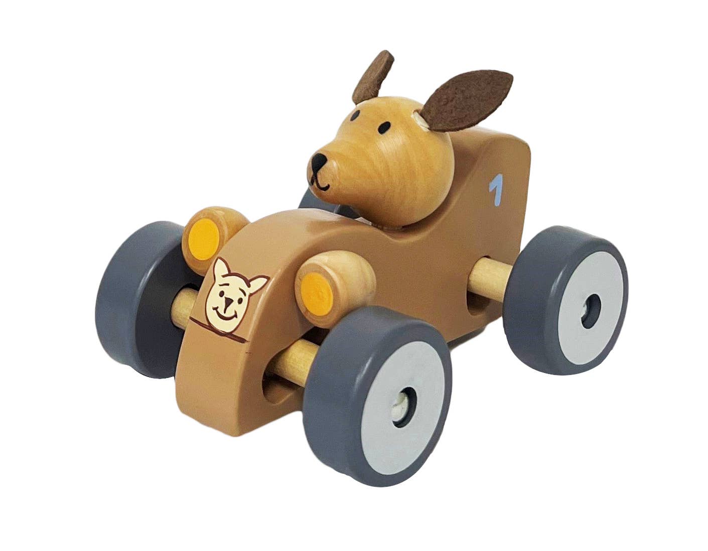 ToysLink – wholesale Toy car/truck – Child – Wooden Koala & Kangaroo Wheelie Car1