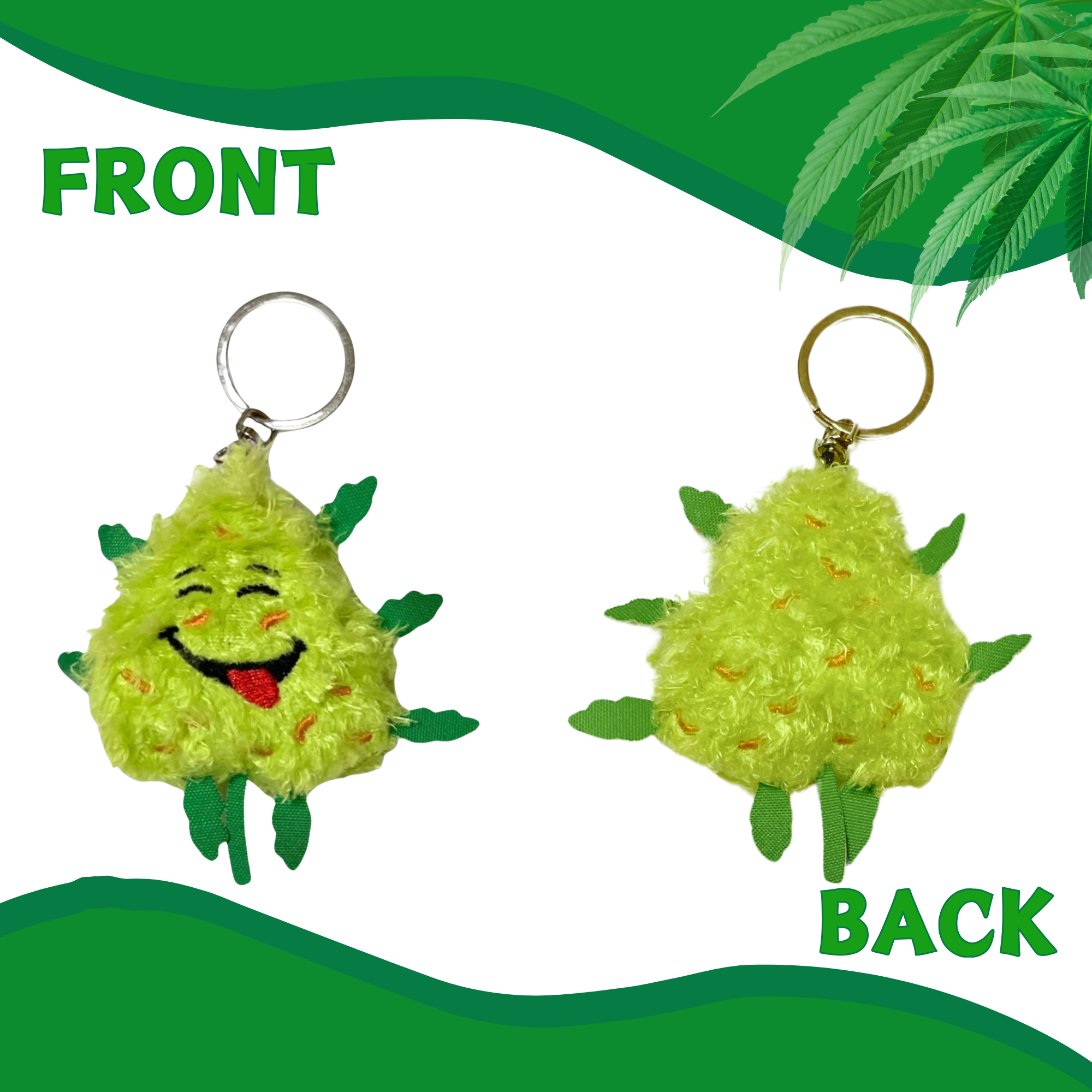 PAW:20 - Wholesale Pet Toy - Cat/Dog - Bud the Weed Nug 420 Keychain Display | Great Impulse Item5