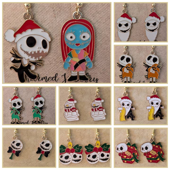 Con-Quest Crafts - Wholesale Charm/dangle bracelet - Nightmare Christmas Earrings, Necklaces & Zipper Pulls19