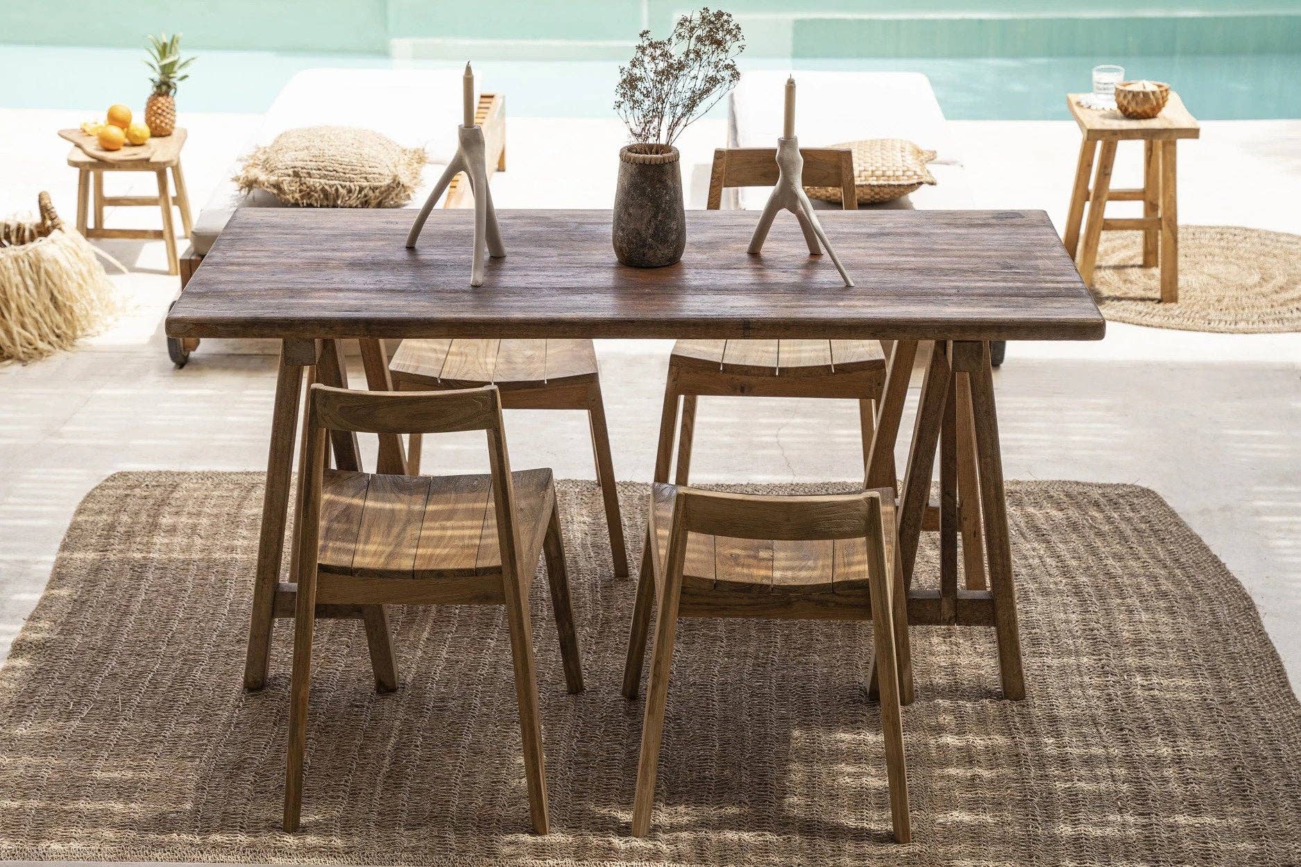 Bazar Bizar Living - Wholesale Candle Holder - The Triple Twig Candle Holder - White4