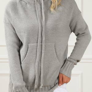 Oversized drawstring cowl neck sweatshirt hot sale