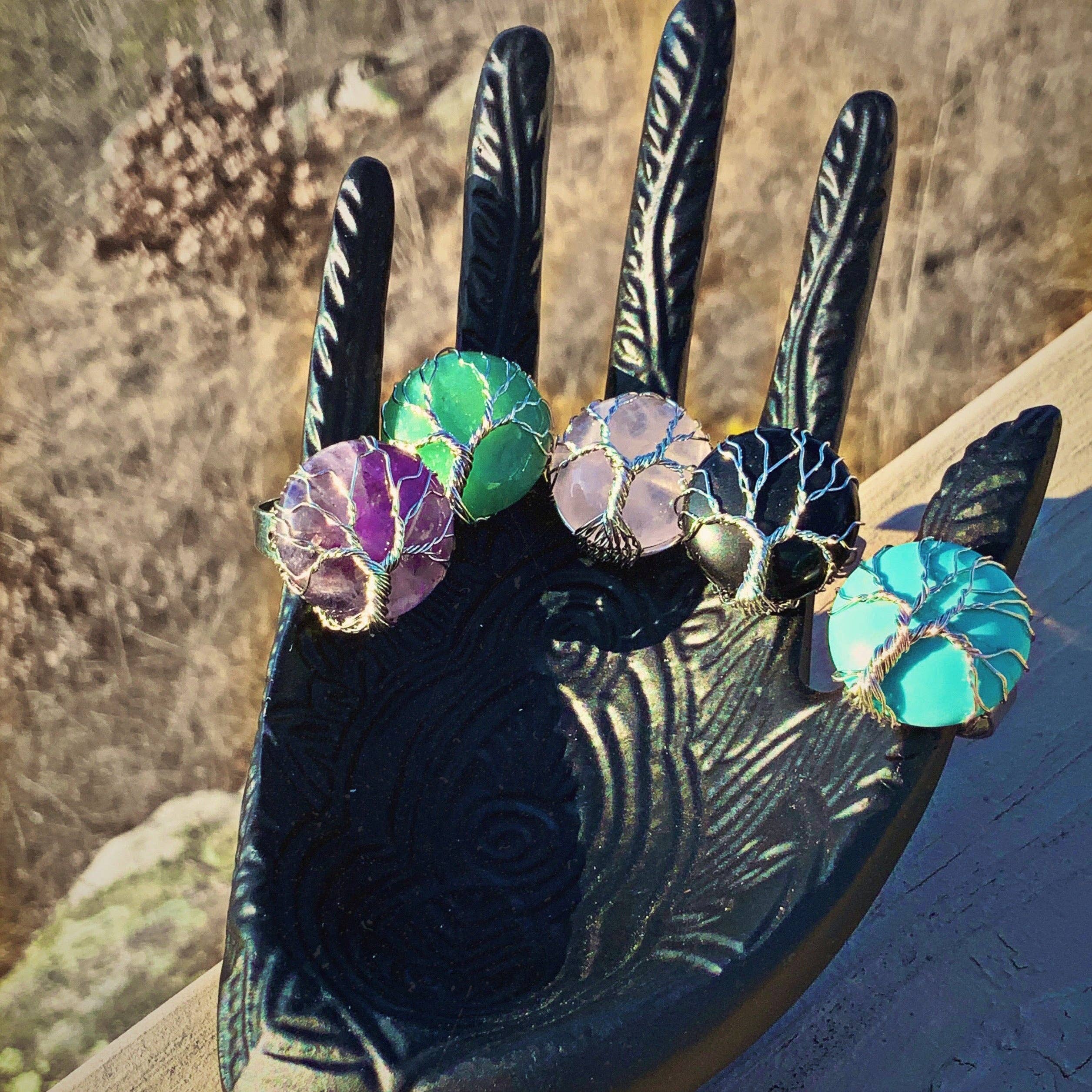 Peace Love Bling – wholesale Cocktail/Statement Ring – Walden Livets Träd Ädelstensringar12