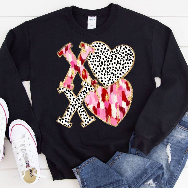 Penseelstreek XOXO - zwart voor wholesale door Sunfire Tees