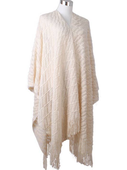Funteze - Wholesale Poncho - Women's - Fringe Mesh Poncho5