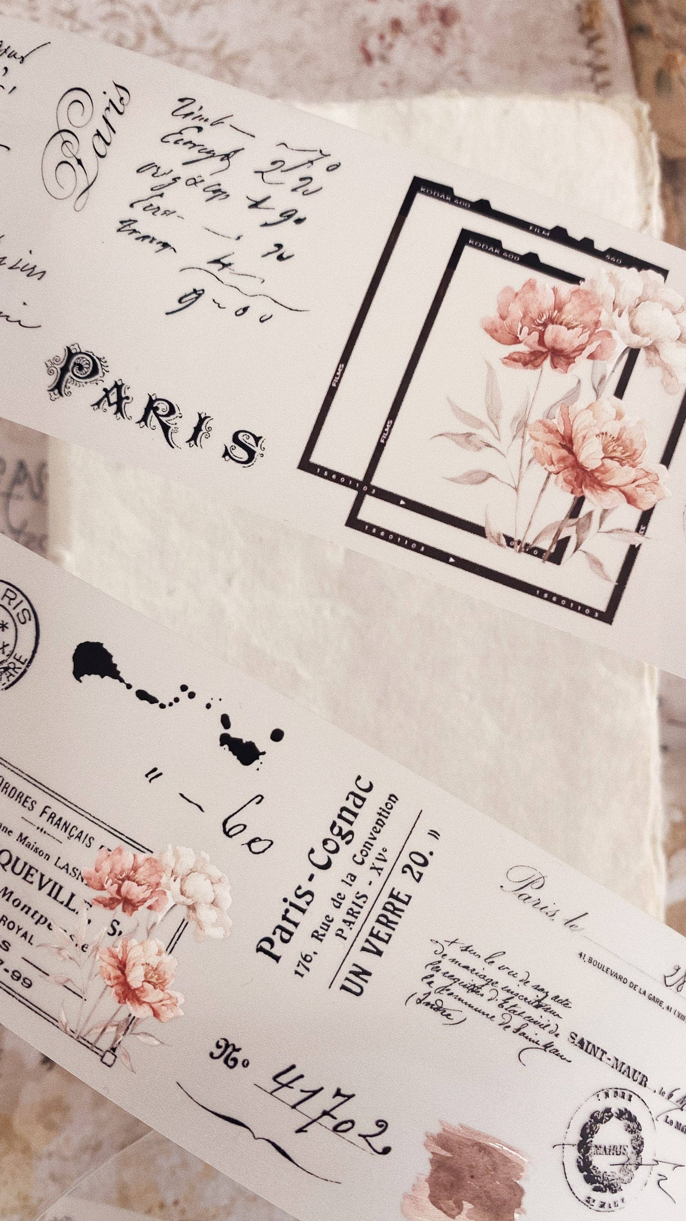 Chapteries - Wholesale Washi Tape - PET tape - Vintage peony4