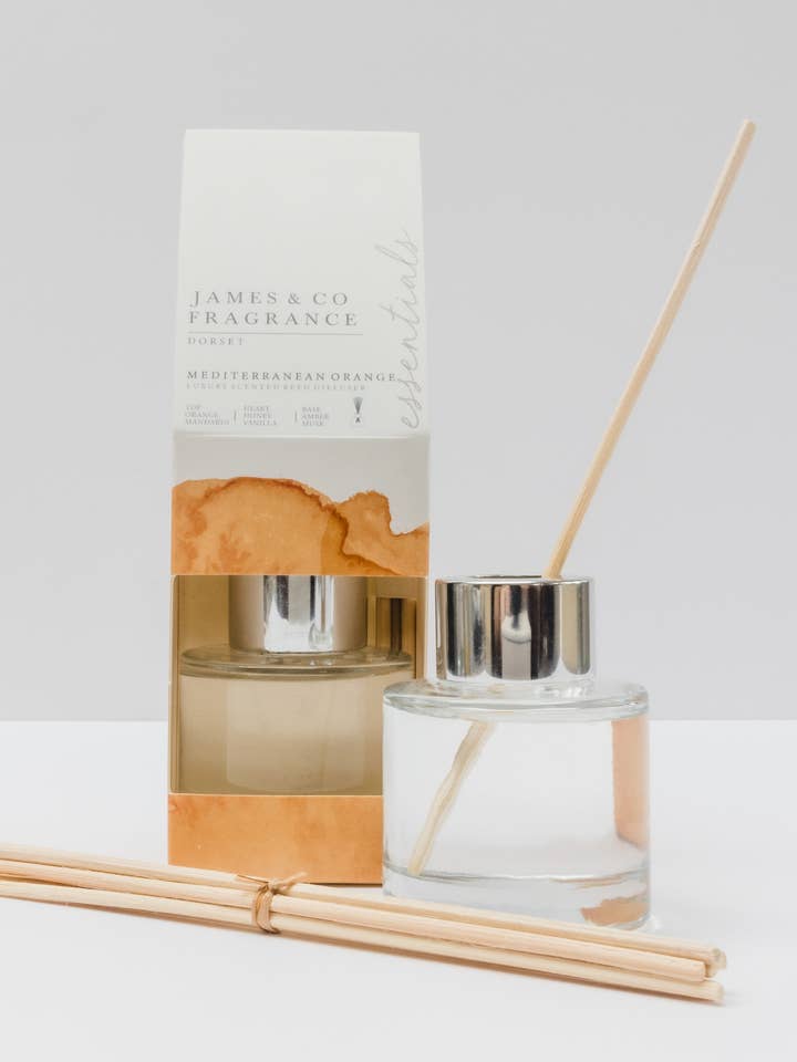 Mediterranean Orange 50ml Essentials Reed Diffuser for wholesale by James & Co Fragrance