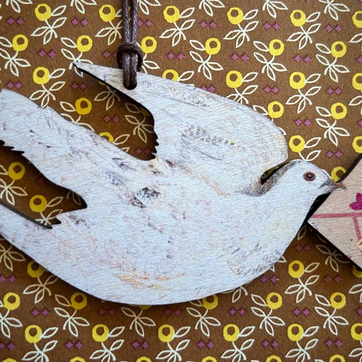 Clare O’Neill Artworks - Wholesale Ornament - Love Dove birch plywood decoration 1