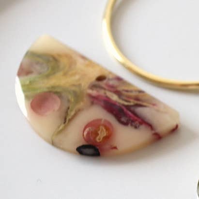 3-i-1 blomsterøreringe på 14k guldbelagte hoops (33mm) for engroshandel hos Wild Blue Yonder