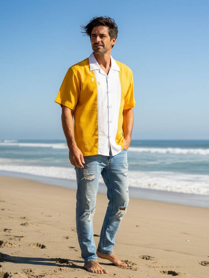 Laverne | Chemise à manches courtes pour homme | Disponible en Europe pour la vente par Virgoan Wish LLC