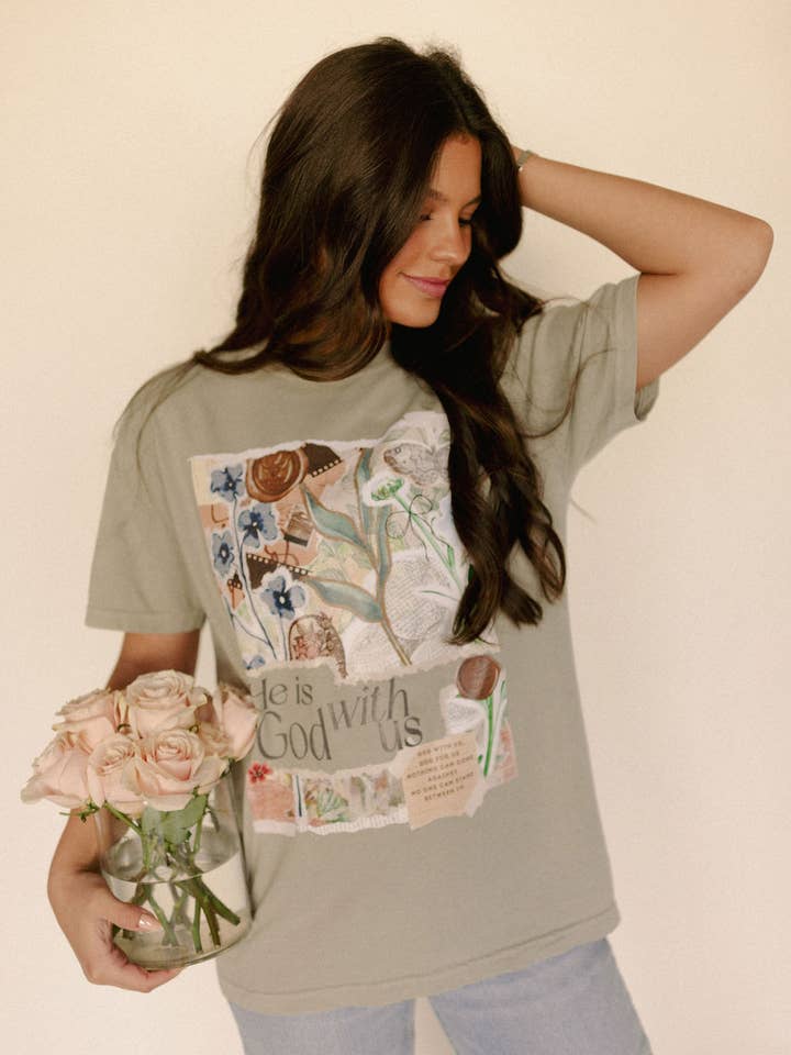 He is God with us Graphic Tee for wholesale by Whitney | Chaudoin Creations