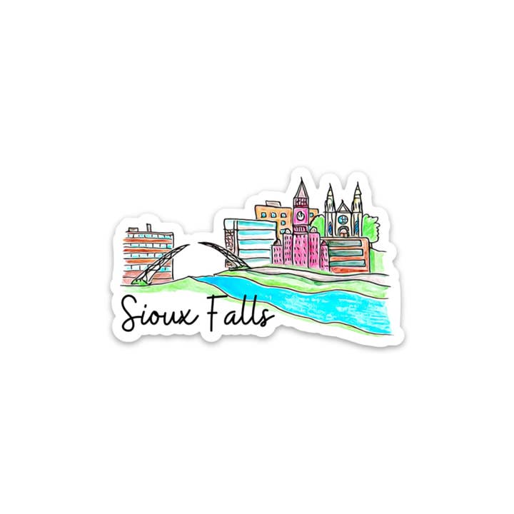Sioux Falls, South Dakota - Arc of Dreams - Sticker for wholesale by Kevin & Kaia