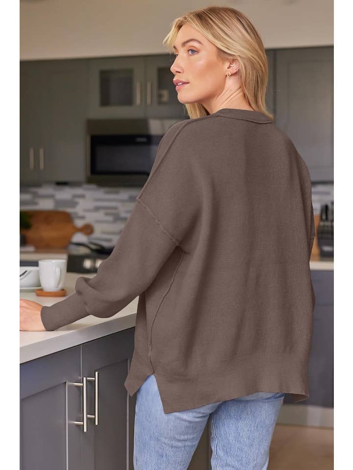 Chicto – Großhandel Strickpullover – Damen – Kuschelige Fledermaus-Pullover mit Rundhalsausschnitt für den Herbst