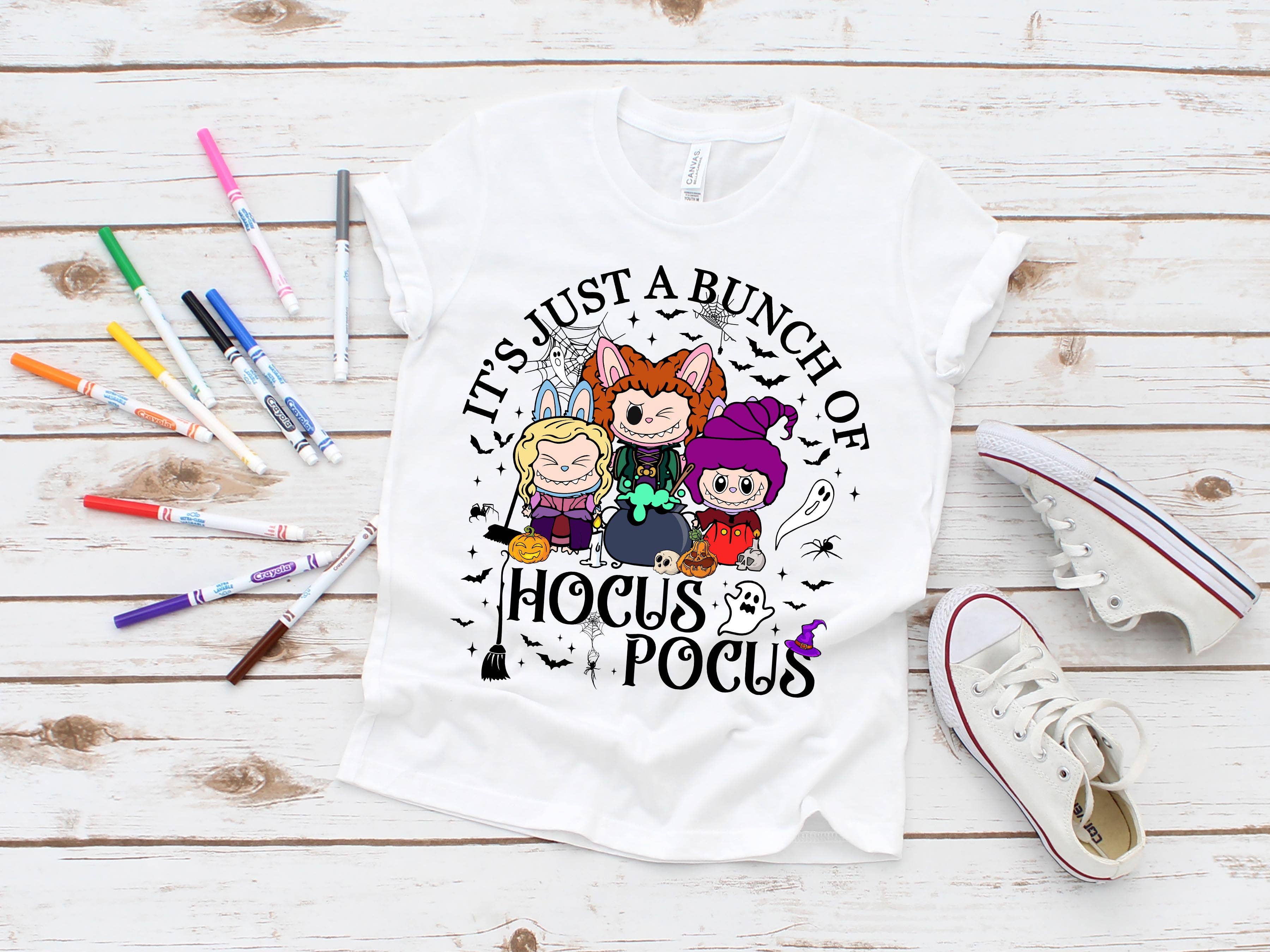 The Detailed Diva - Wholesale Screen Printed T-Shirt - Women's - Hocus Pocus Labubu T-Shirt – Halloween Sanderson Sisters Tee