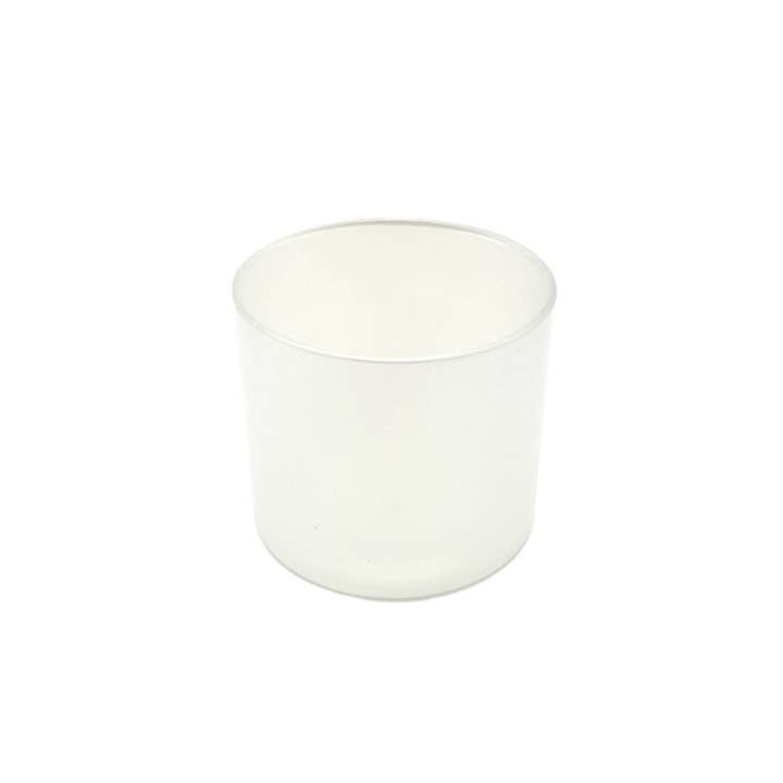 LUX FRAGRANCES - Wholesale Drinking Glass/Cup - White Straight Side Glass 15oz 4" x 3.5"