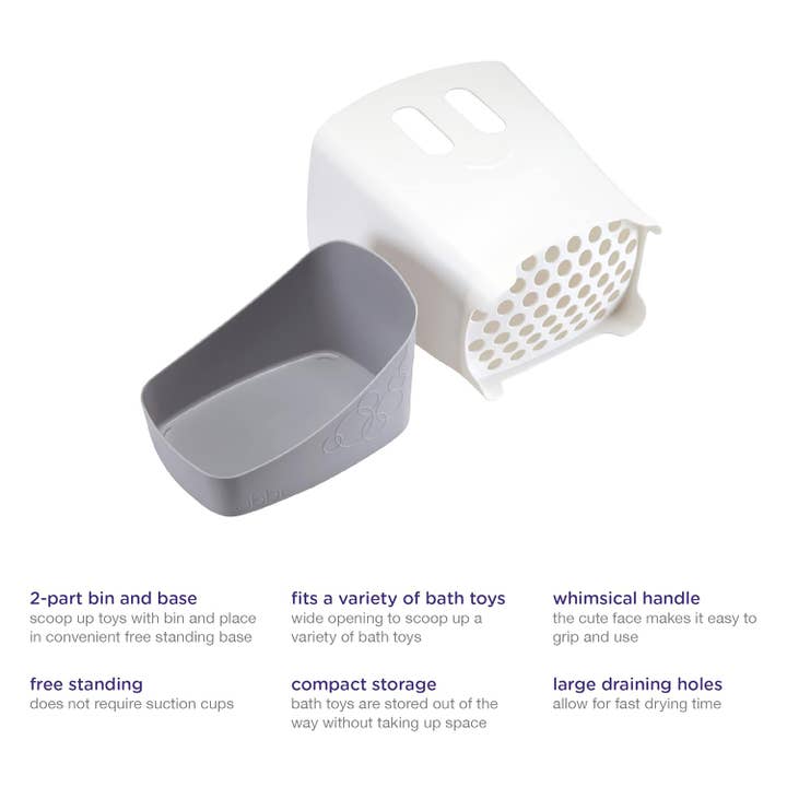 Ubbi - Wholesale Bath Toy - Baby - Gray Bath Toy Drying Bin