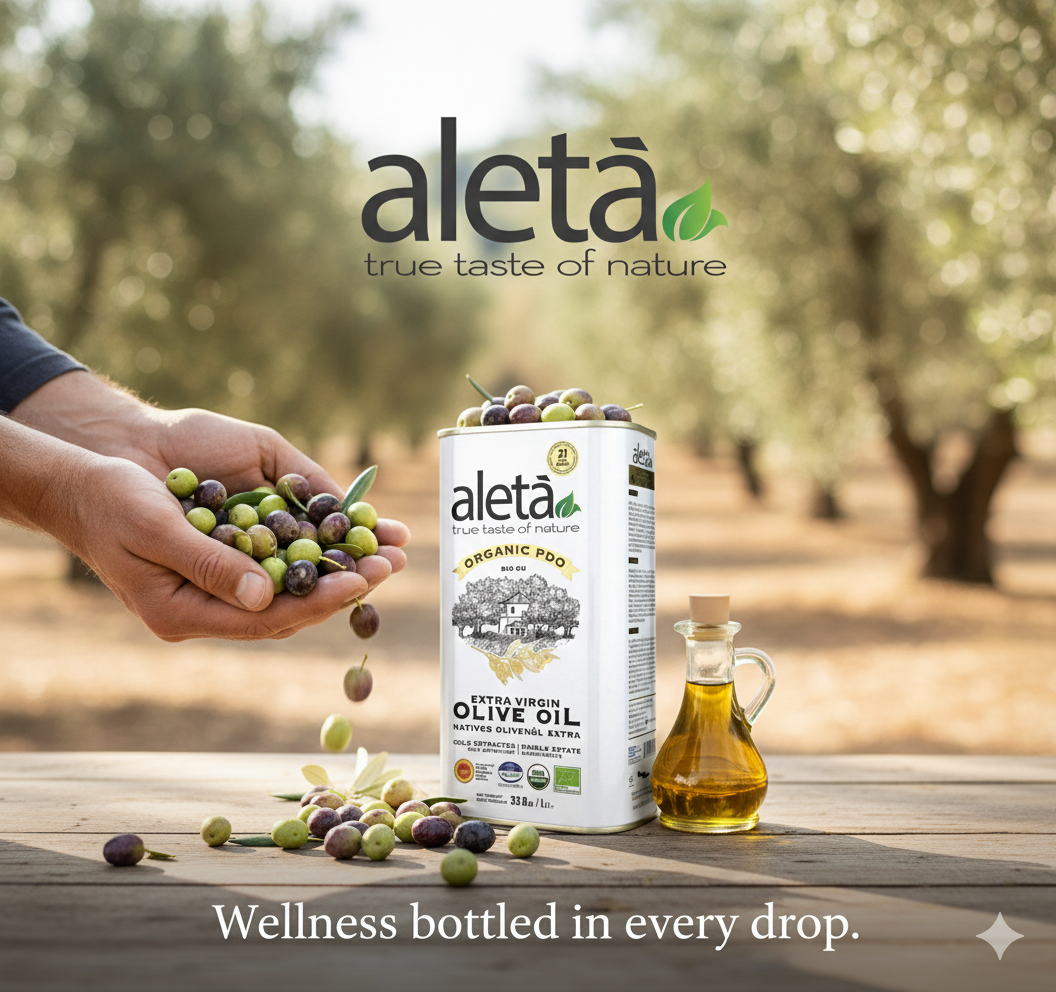 ELLORA FARMS - Wholesale Olive Oil - Aleta Organic Single Estate PDO Extra Virgin Olive Oil, 1 LT11
