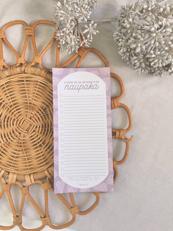 Naupaka Pūpū in Poni | Blocco Note Lista di Cose da Fare per la vendita all'ingrosso da parte di Bujo Bae