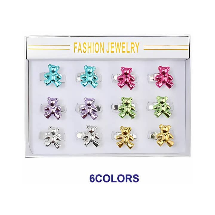 Atlas Fashion - Wholesale Cocktail/Statement Ring - Resin Teddy Bear Ring1