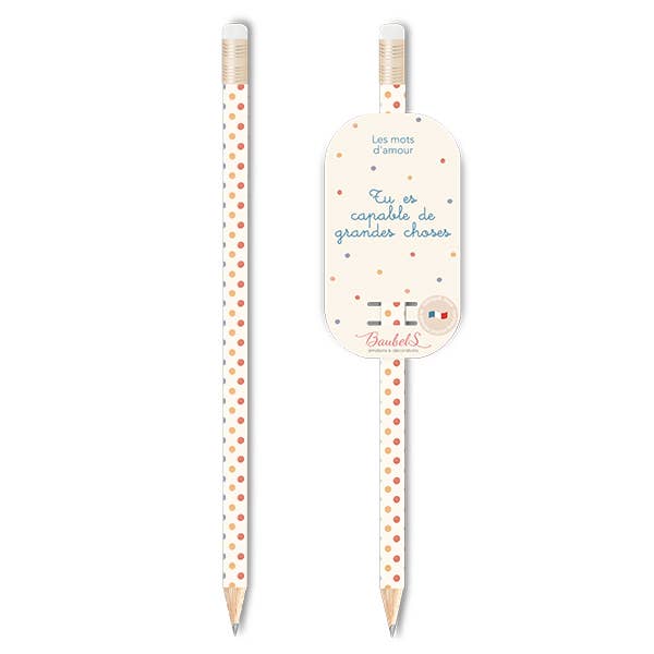 Pencil You are capable of great things - Les Mots d'Amour for wholesale by Baubels