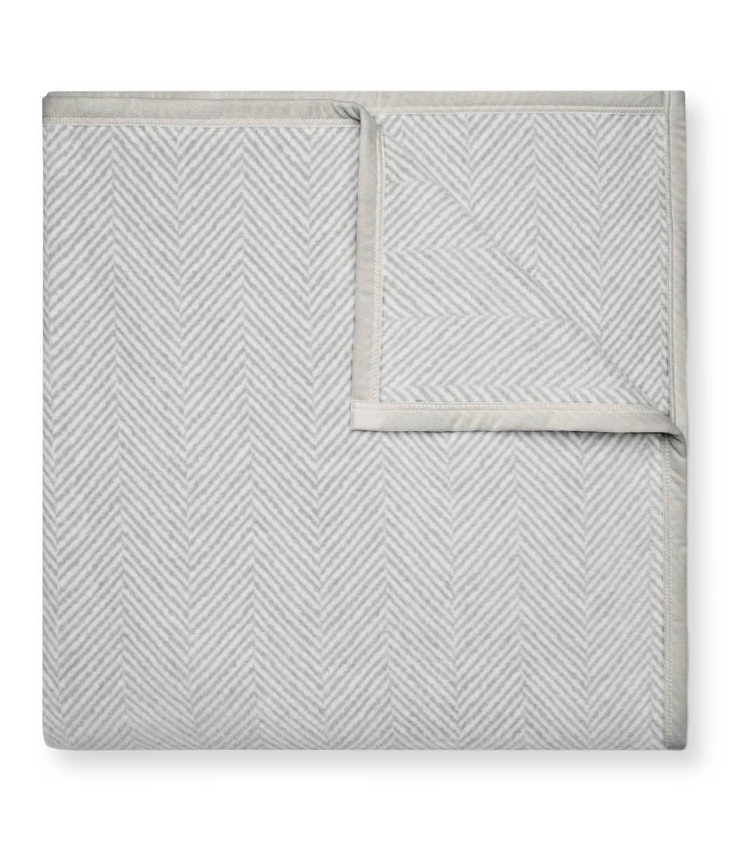 ChappyWrap - Wholesale Bedding Blanket - Harborview Herringbone Light Grey Blanket1
