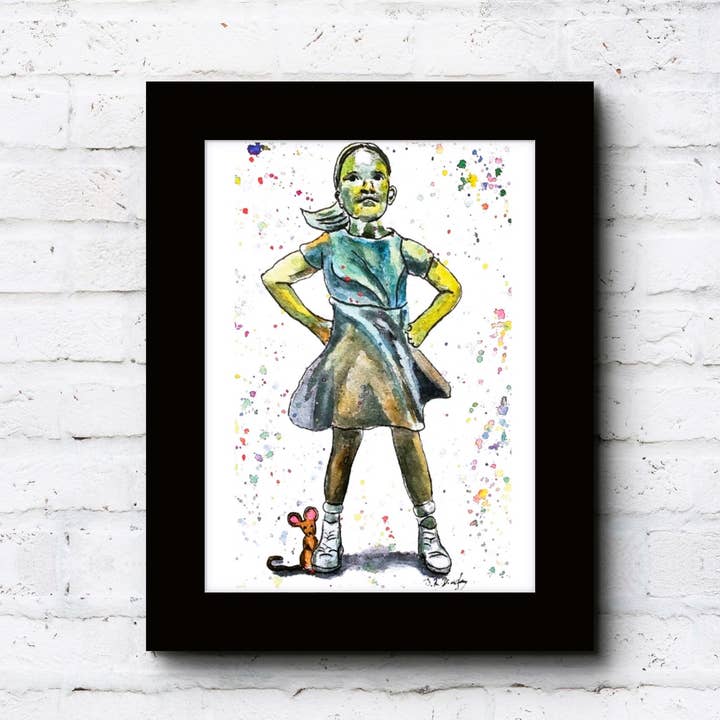 Johnnerdraws - Wholesale Art Print - "The Fearless Girl"-ART Print-HAND PAINTED 2