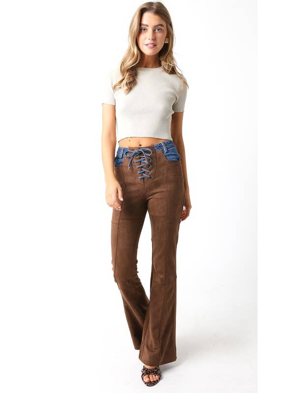Mylie Contrast Denim Pants for wholesale on Faire3