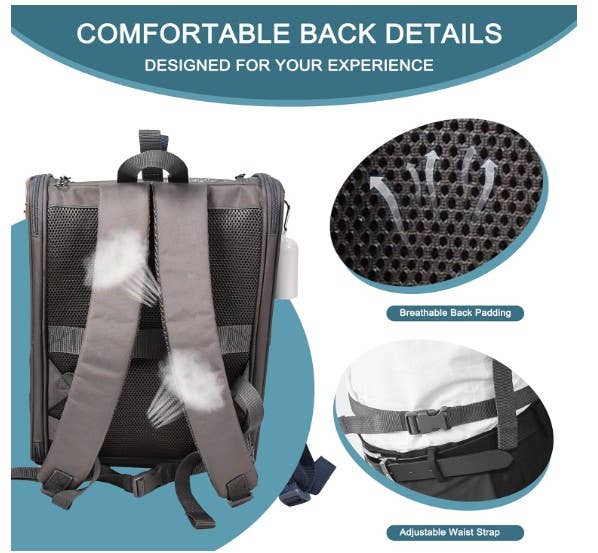 Jespet - Wholesale Pet Carrier - Cat/Dog - GOOPAWS Pet Carrier Backpack for Dogs and Cats, Collapsible with Breathable Mesh Dog Backpack, for Pets Up to 25 Lbs3