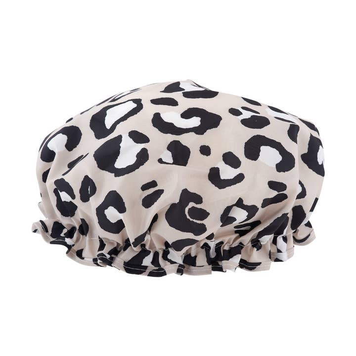 Shower Cap - Grey Leopard Print for wholesale by Smug