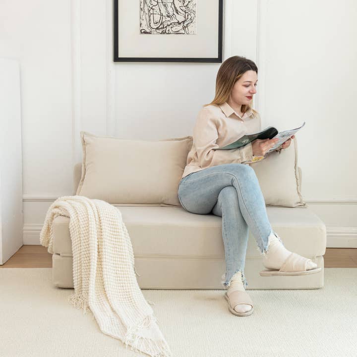 Foldable Sofa Bed Sleeper Lounge Chair with Pillow, Twin for wholesale by 39F Inc.