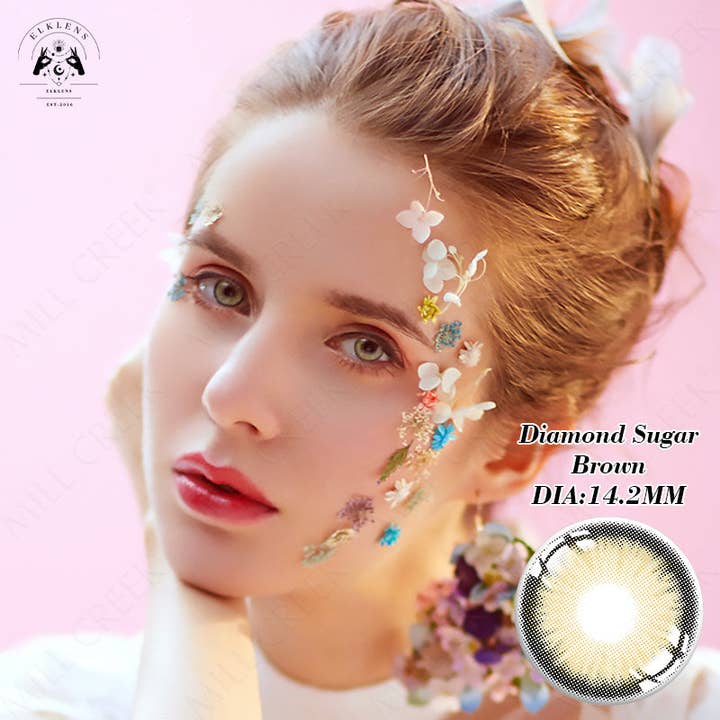 ELKLENS – wholesale Contact lenses – ELKLENS Colored Contact Prescription Diamond Sugar Brown