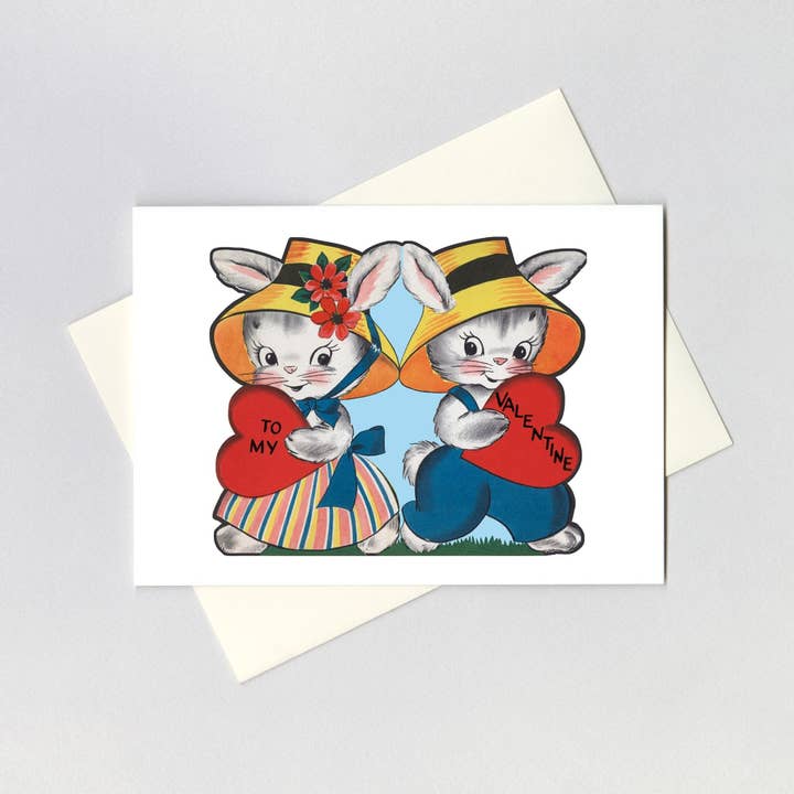 Bunnies Valentine - Valentine's Day Card for wholesale by Laughing Elephant