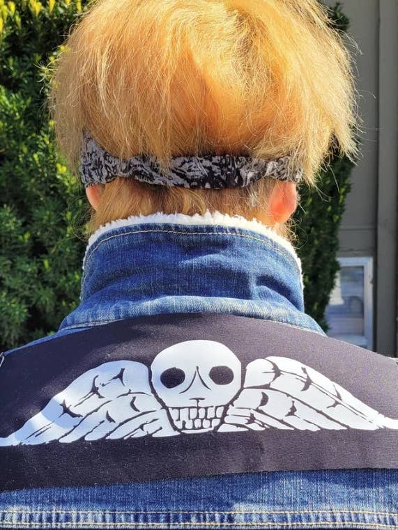 Memento Mori Version 2 Sew On Banner Patch for wholesale by Femmearchist