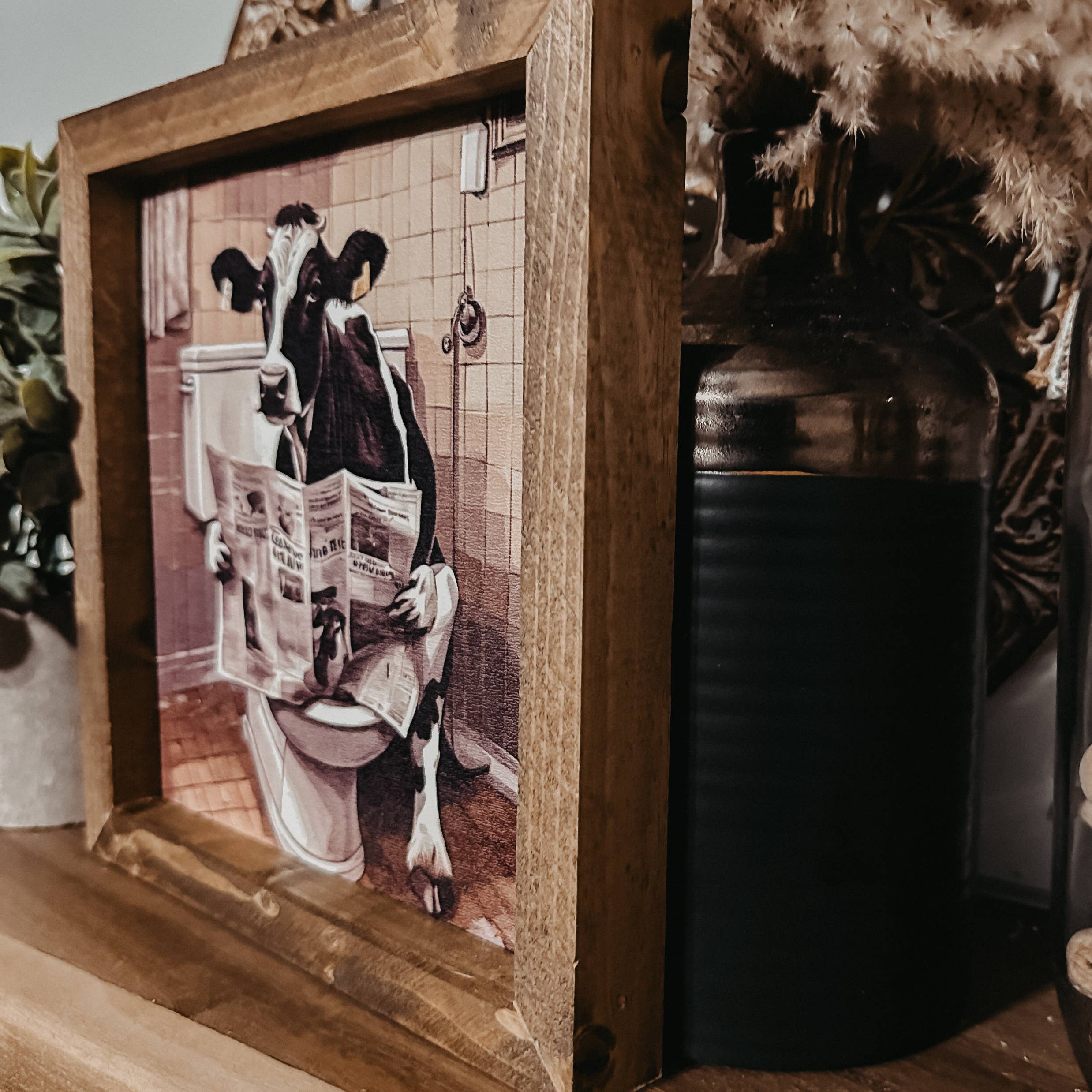 The Broken Board - Venta al por mayor Carteles de baño - Cartel de baño de vaca divertida3