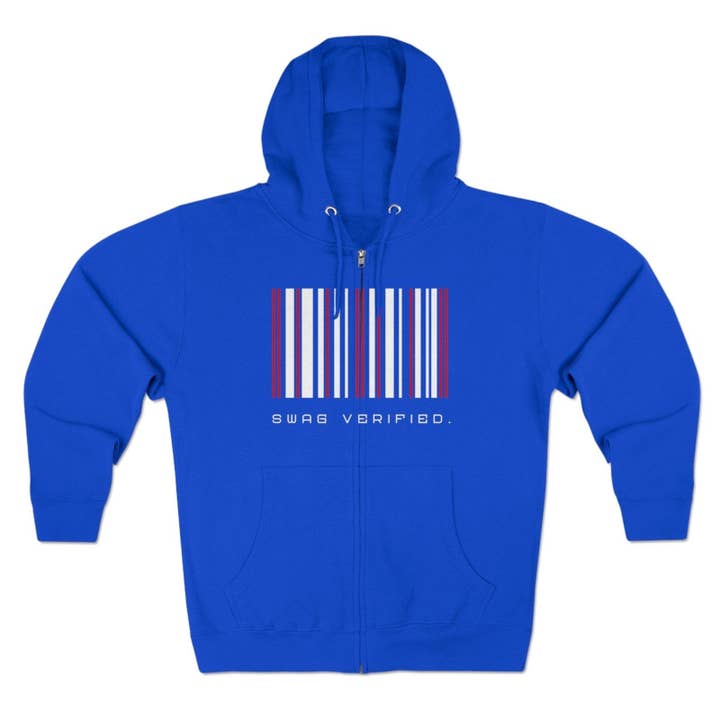 Ohhh So Swag - Wholesale Hoodie - Unisex - Swag Verified. Barcode Unisex Premium Full Zip Hoodie | US5