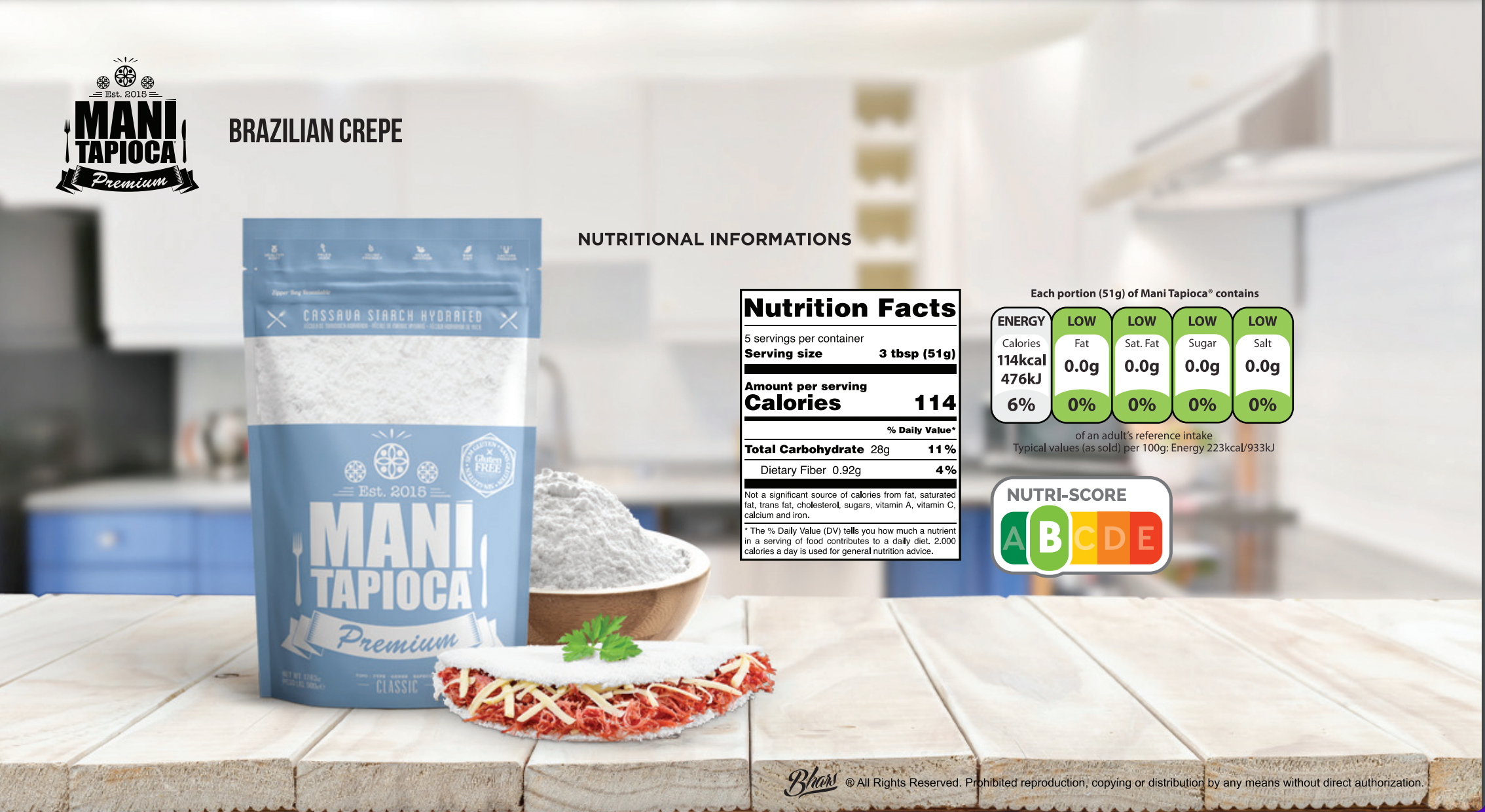 Bhars Foods - Wholesale Bread Mix - Mani Tapioca - Hydrated Cassava Starch - 500g3