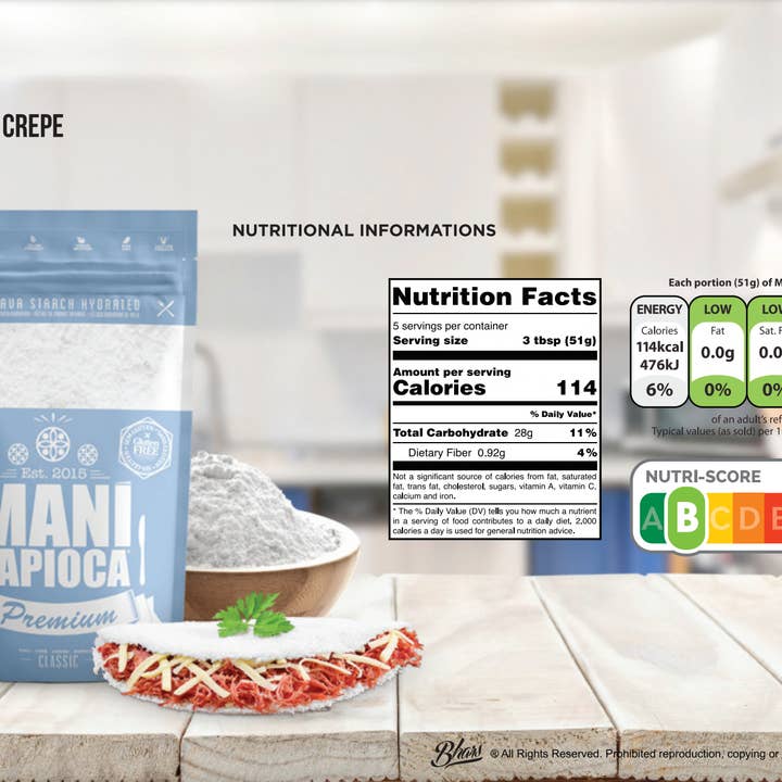 Bhars Foods - Wholesale Bread Mix - Mani Tapioca - Hydrated Cassava Starch - 500g3