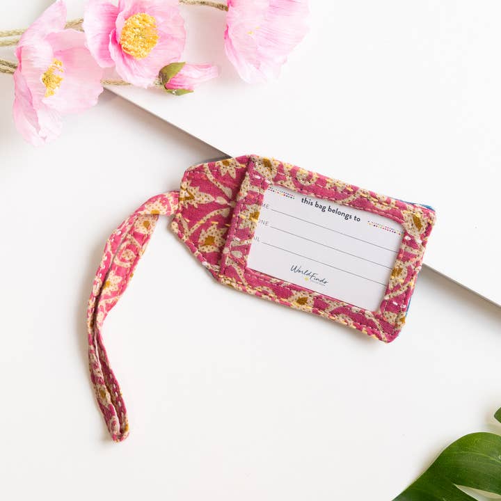 Kantha Bagagelabel 💗 voor wholesale door WorldFinds