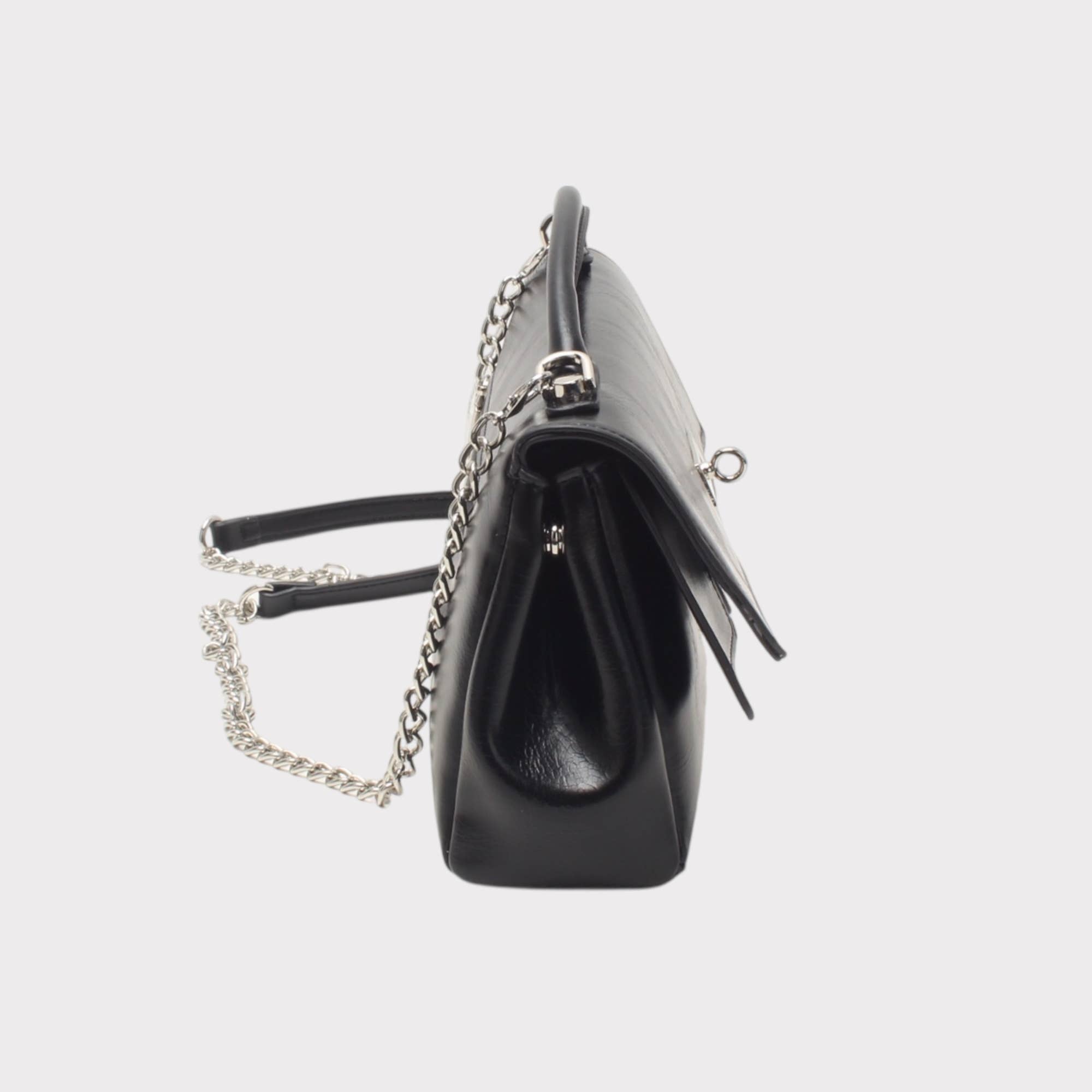 BESTINI - Wholesale Messengertas - Dames - Baguette tas, schouderriem en polsband, draaisluiting9